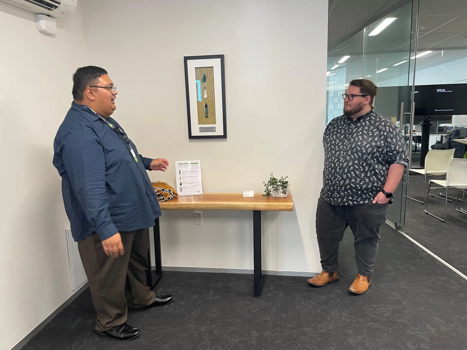 Te Moana Barlow Bartlett, Kaiarahi Pakihi Māori at Now, leading a cultural ceremony in Now's Christchurch office, recognised as a finalist in the Corporate Change award at the Matihiko Awards.